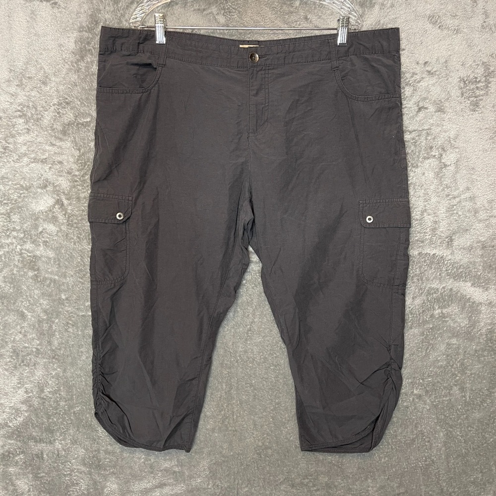 Woolrich Women Activewear Sporty Outdoor Hiking Trail Cargo Carpi Pant 14 Gray